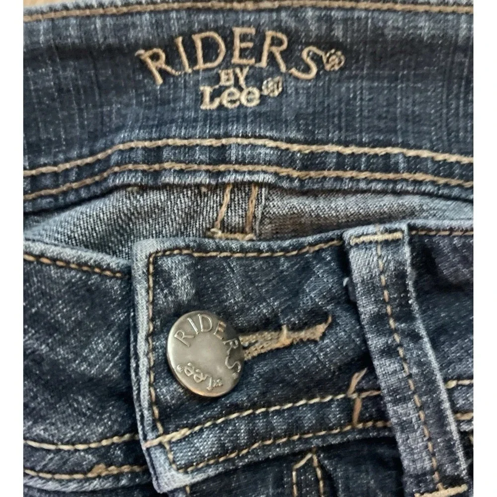 Lee Denim Blue Jeans Women's Size 6 Blue Raw Hem Straight‎ Inseam 29